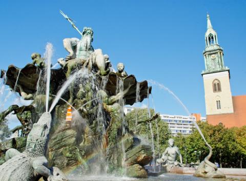 Alexanderplatz fontein Berlijn